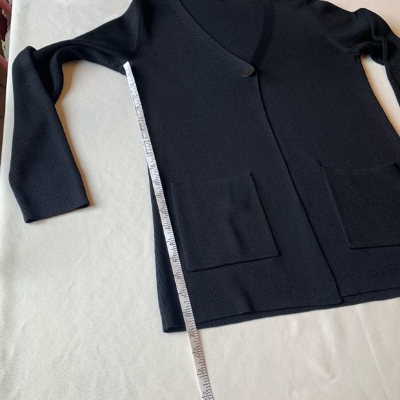 Vintage Liz Claiborne Collection black one button cardigan size S-M - Picture 5 of 12